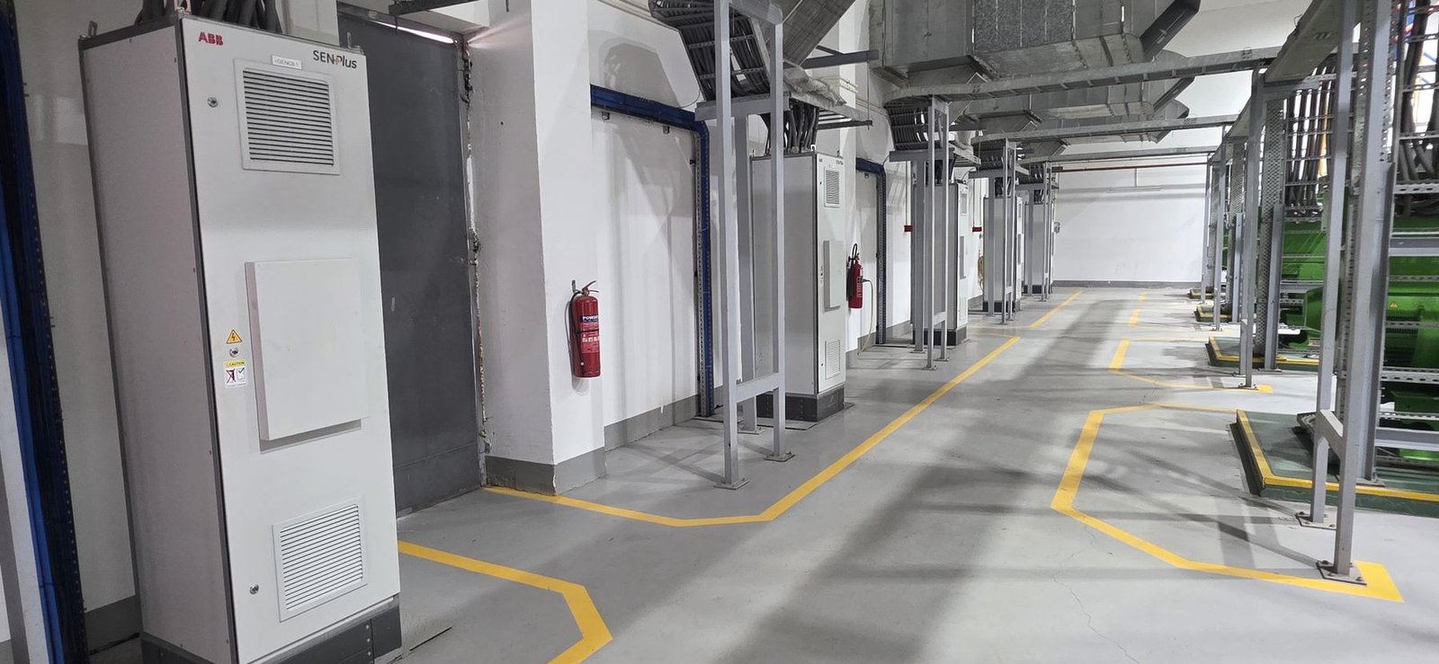 ABB switchgear and cable trays at plant